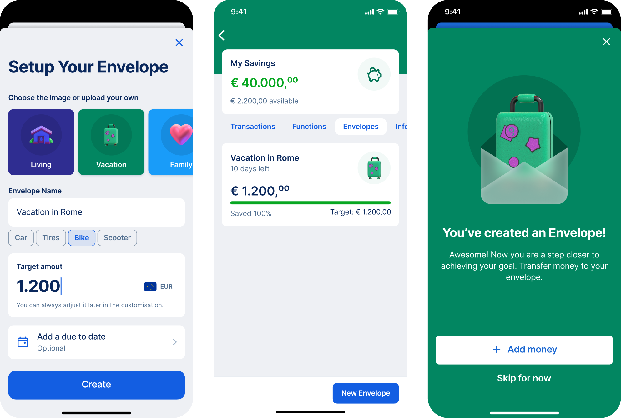 A Saving Goal Everyone Can Set, product mockup