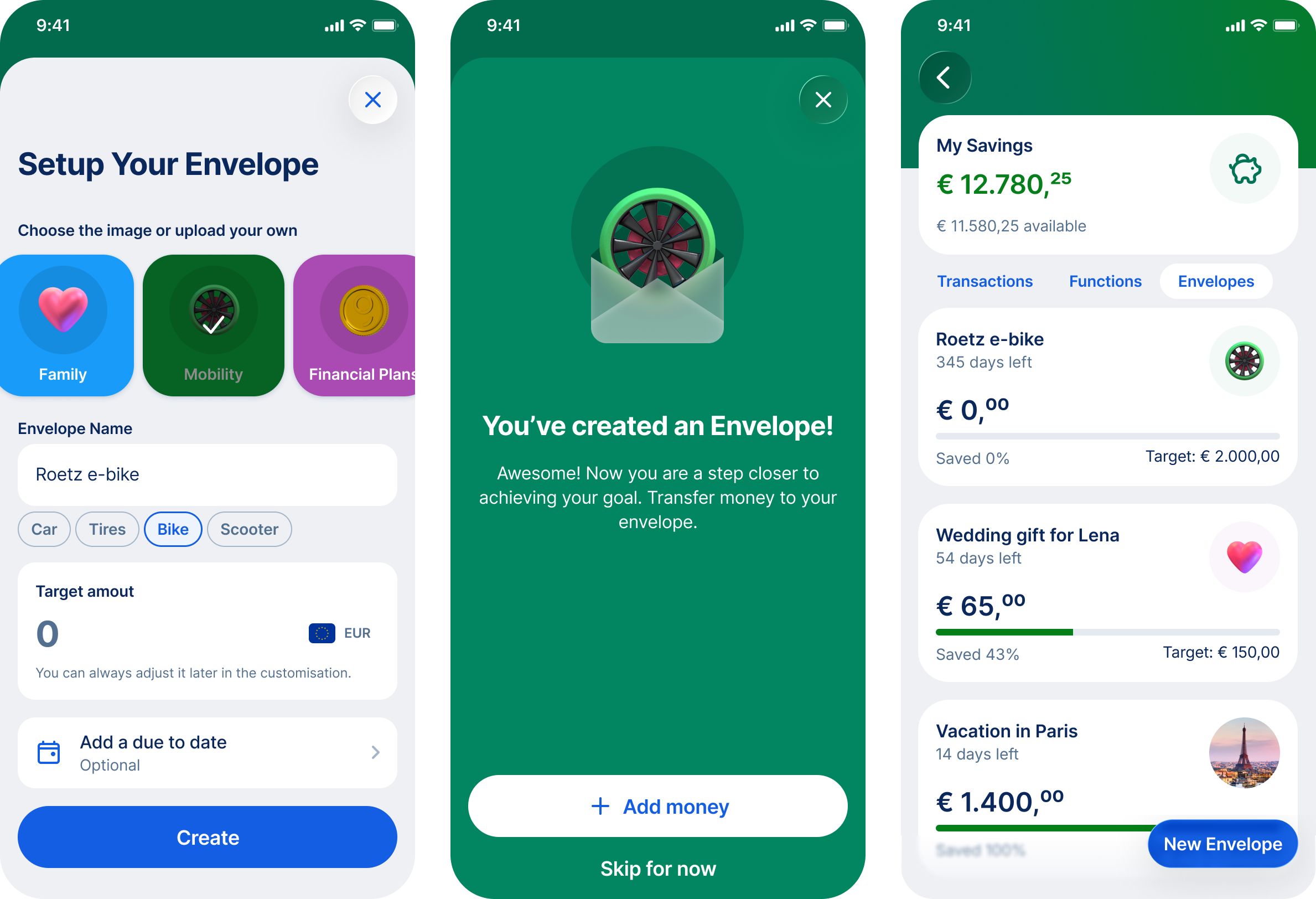 A Saving Goal Everyone Can Set, product mockup